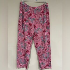 Ellen Tracy Pink Floral Pajama Pants